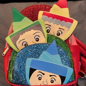 Disney Fairy Godmothers Figural Backpack EUC